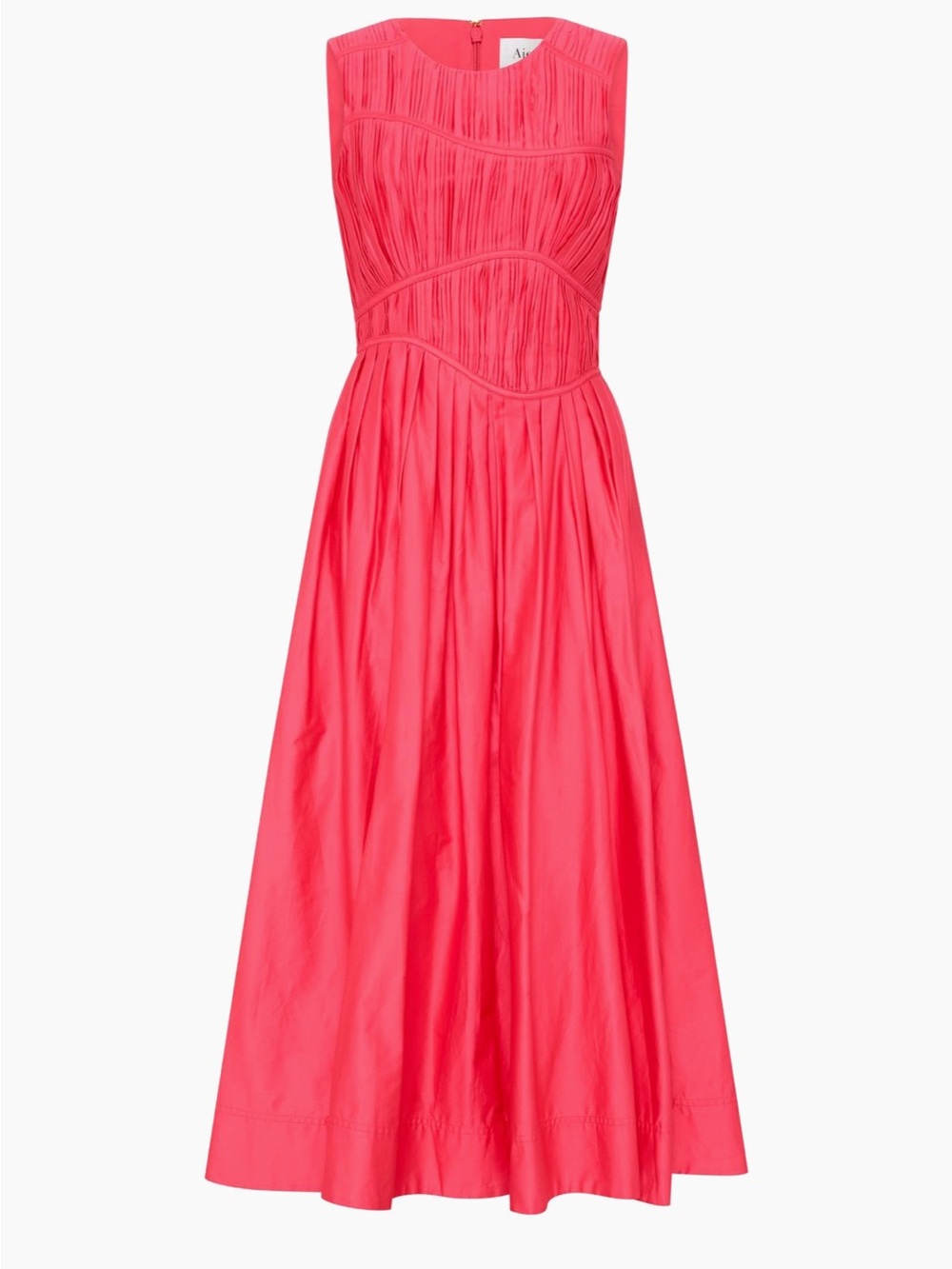 Aje Sculptra Nya Gathered Midi Dress